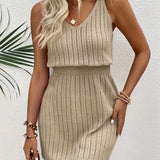 Rebecca - Knit V-Neck Dress