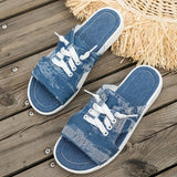 Urban Wanderer - Denim Slide Sandals