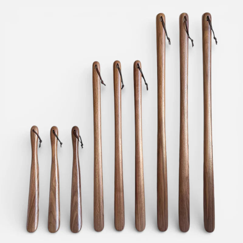 Chausse-pied en bois premium – Confort du talon & formats multiples Image