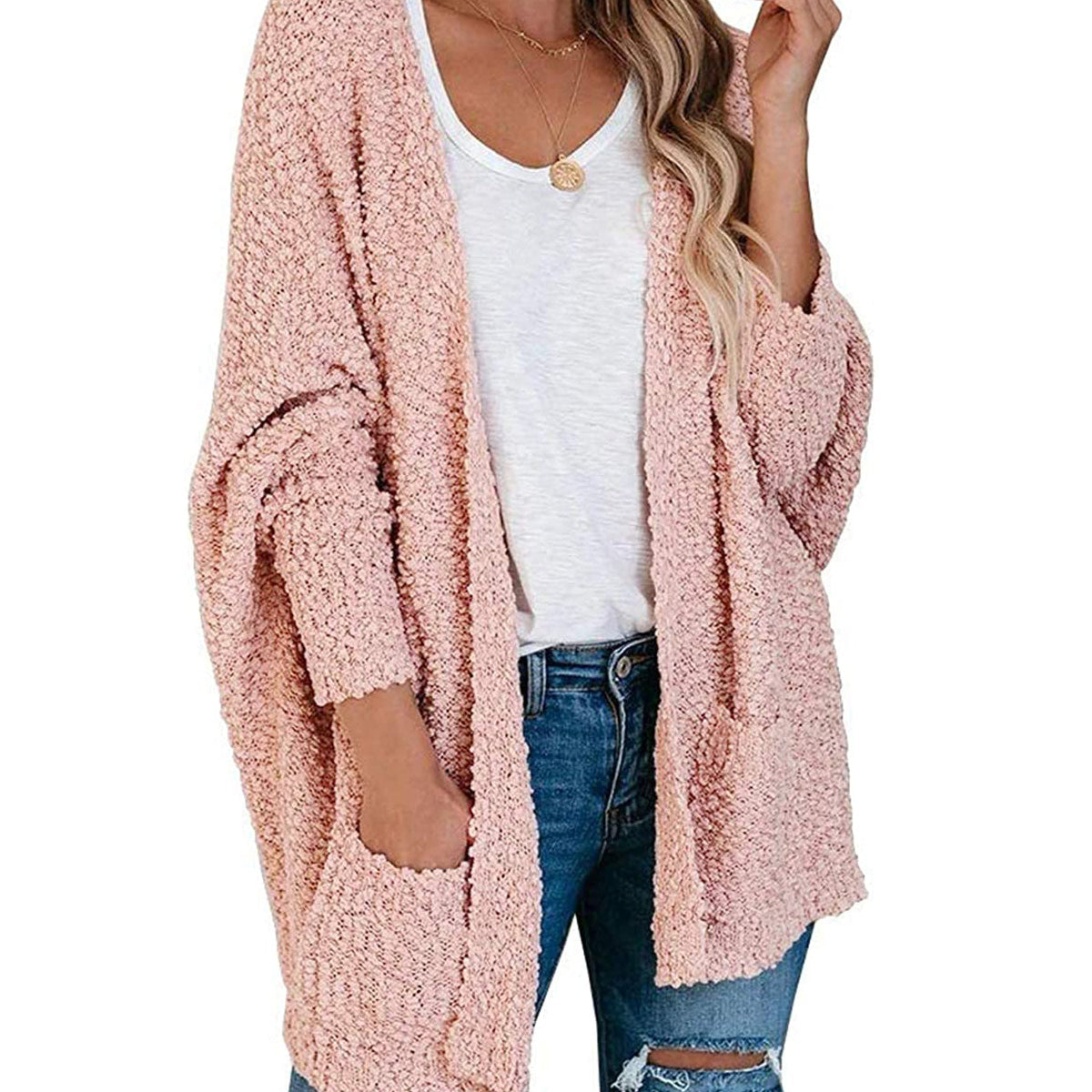 Amelia - Popcorn Knit Cardigan