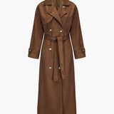 Molly Faux Suede Trench-coat