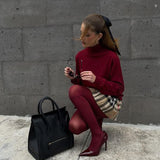 Burgundy Tights