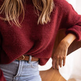 Shiela Burgundy Pullover