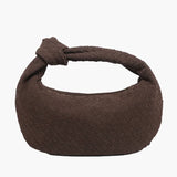 Woven bag medium suede