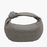 Woven bag medium suede