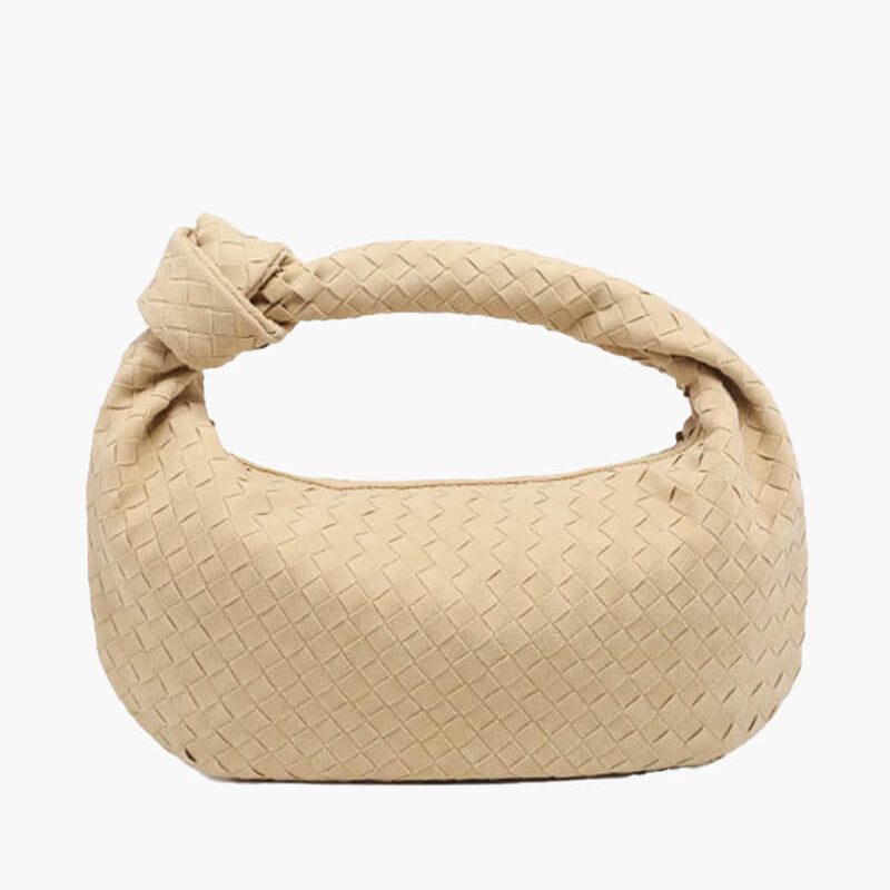 Woven bag medium suede