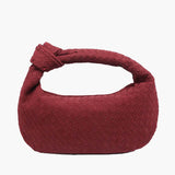 Woven bag medium suede