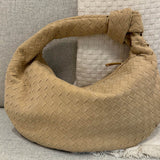 Woven bag medium suede