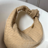 Woven bag medium suede