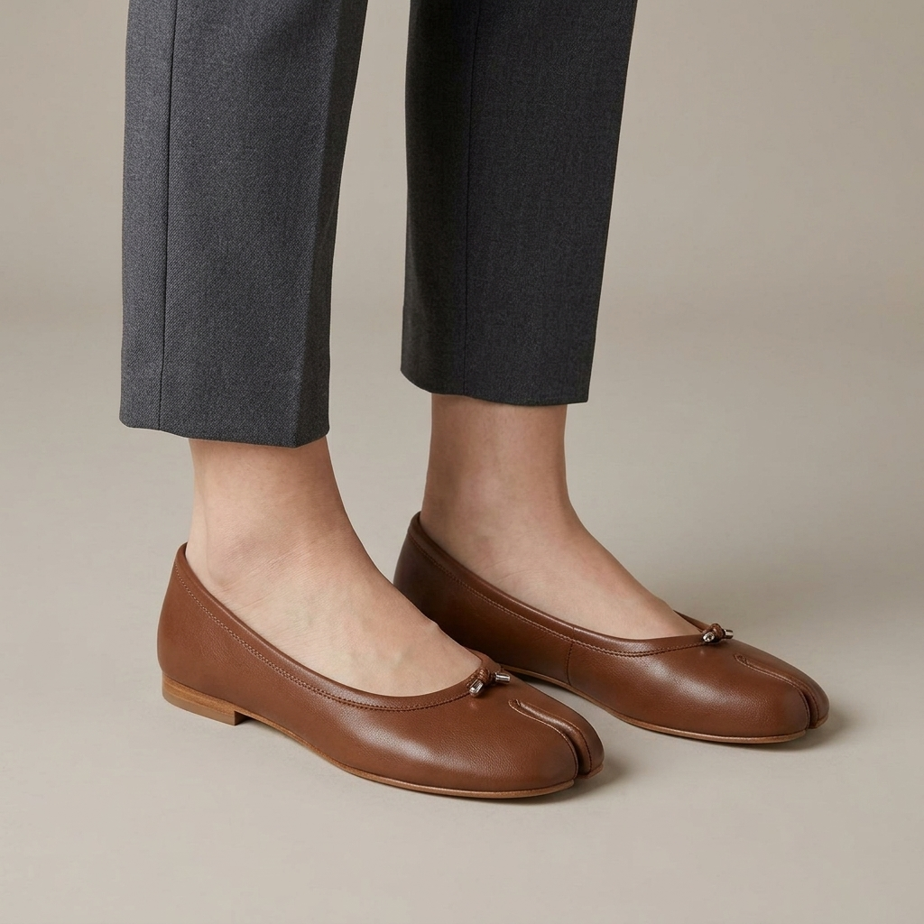 Ballerine Plate Mocassin Tabi Bout Fendu