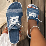 Urban Wanderer - Denim Slide Sandals