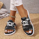 Urban Wanderer - Denim Slide Sandals