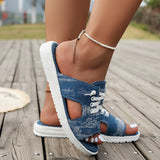 Urban Wanderer - Denim Slide Sandals