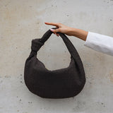 Woven bag medium suede