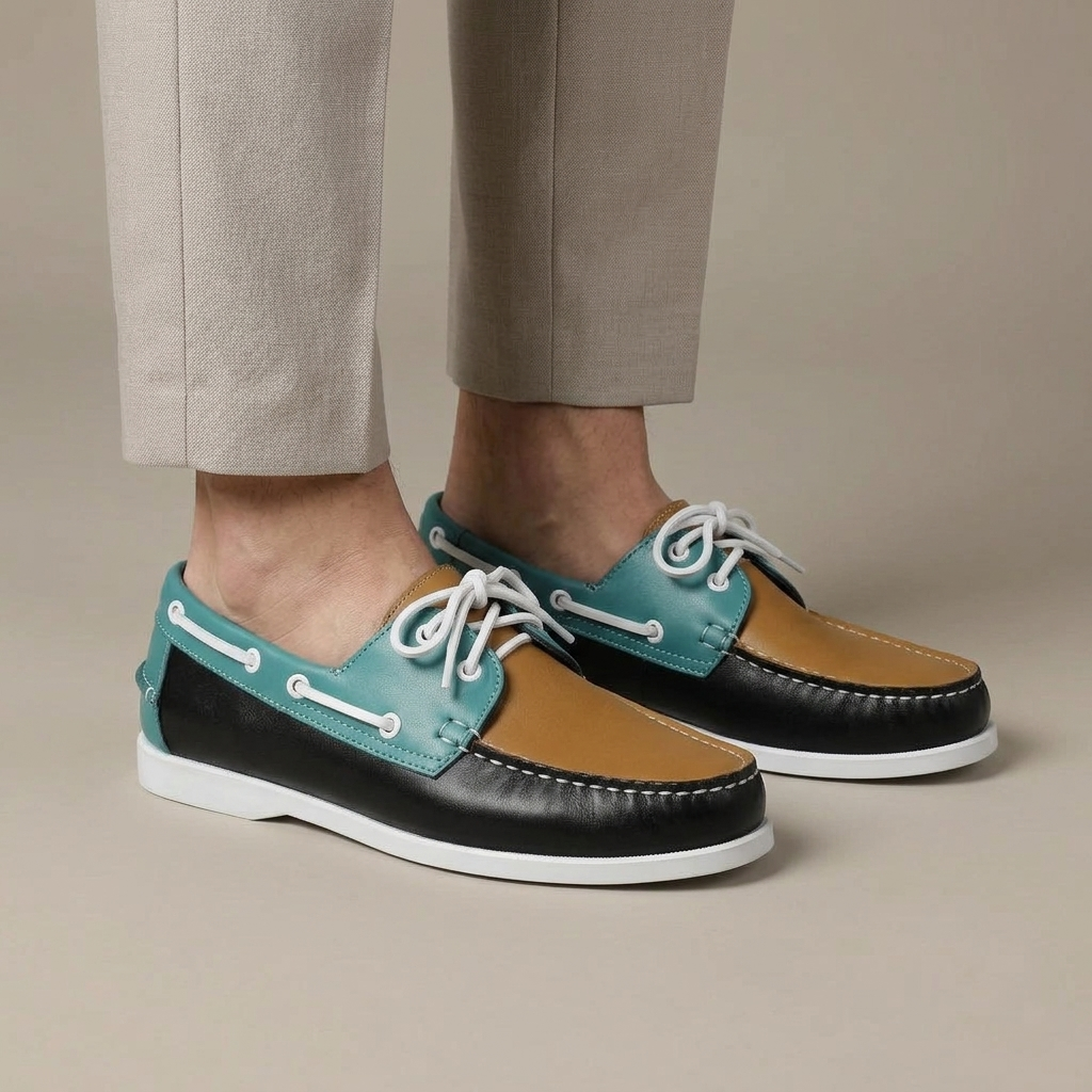 Mocassin Bateau Homme Cuir Casual