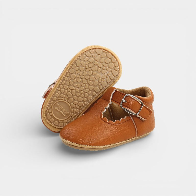 Mocassin bébé cuir marron – vue arrière