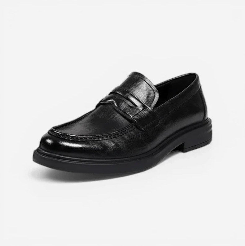 Mocassin Cérémonie Homme Cuir Verni à Talon