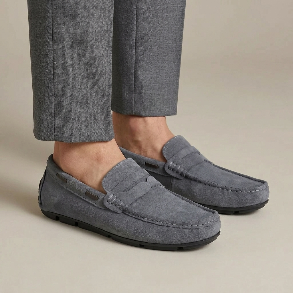 Mocassin Daim Classique à Bande