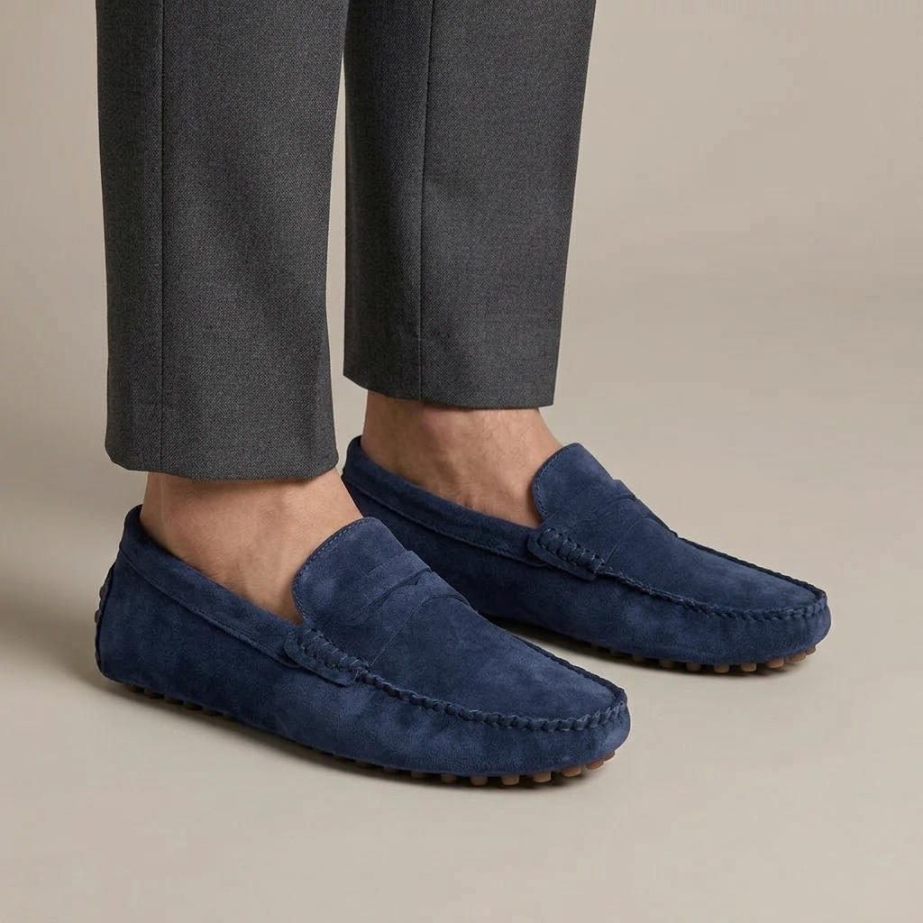 Mocassin Driving Shoe Daim à Boucle