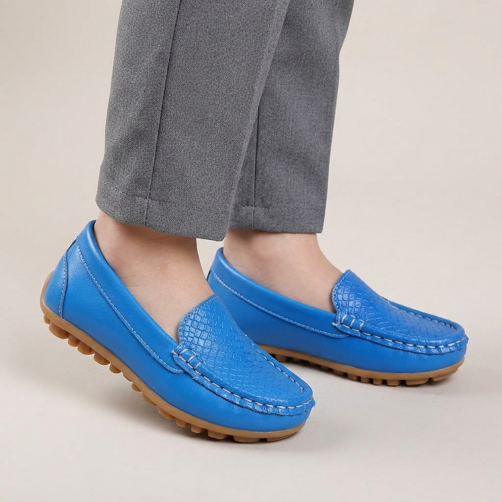 Mocassin Enfant Cuir Souple à Enfiler