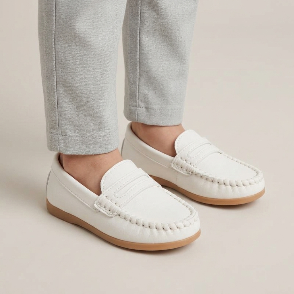 Mocassin Enfant Cuir Véritable Premiers Pas