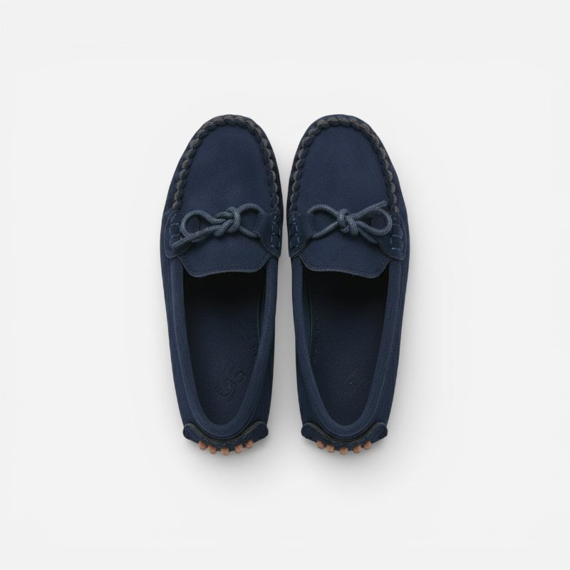 Mocassin enfant bateau bleu marine – vue arrière