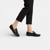 Mocassin femme cuir noir – vue arrière