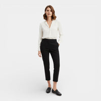Mocassin femme cuir noir – vue de profil