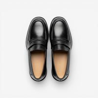Mocassin femme à talon noir – la paire complète