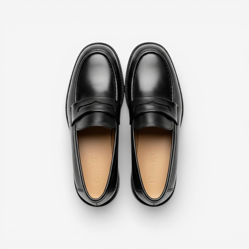 Mocassin femme à talon noir – la paire complète