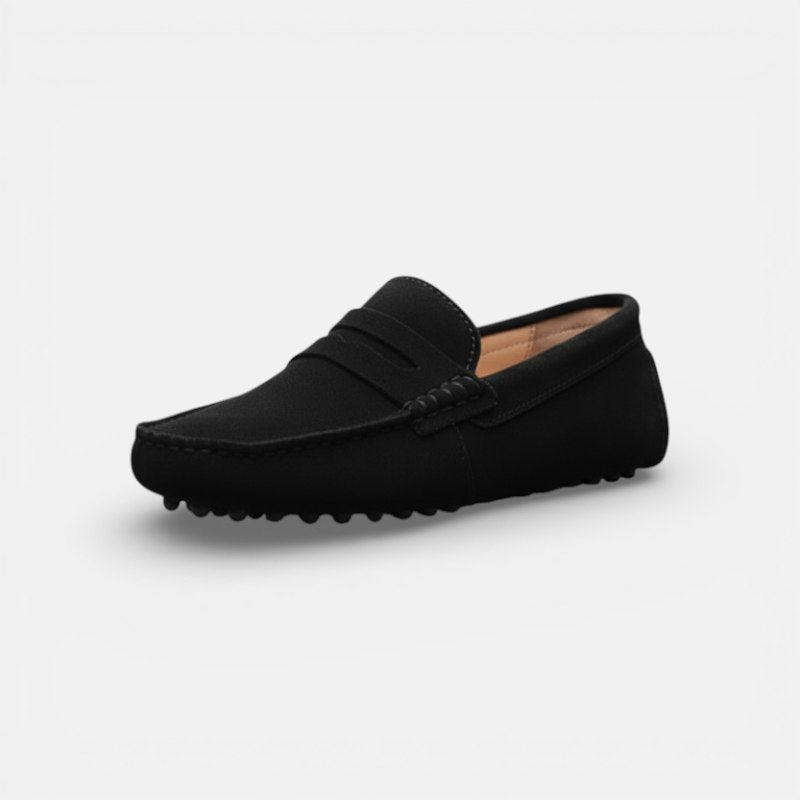 Mocassin Femme Daim Plat