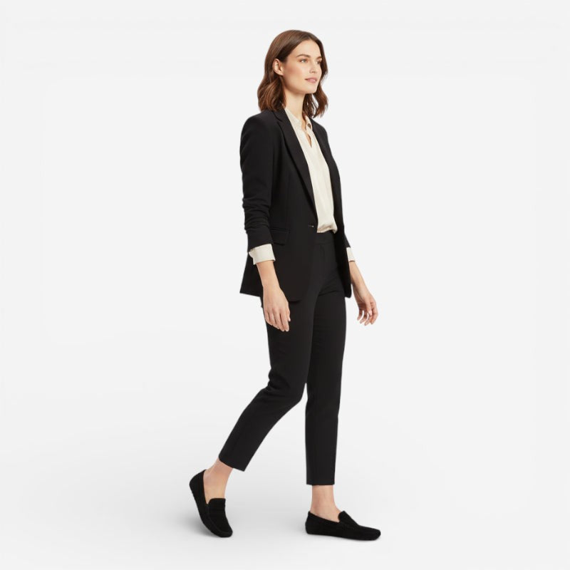 Mocassin femme daim noir – la paire complète