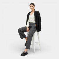 Mocassin femme plateforme noir – vue arrière