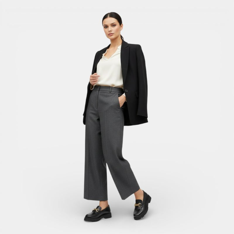 Mocassin femme plateforme noir – vue de profil