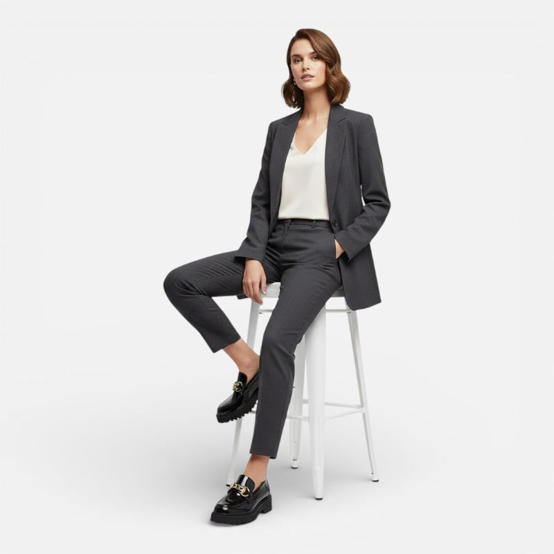 Mocassin femme plateforme noir – vue de la semelle