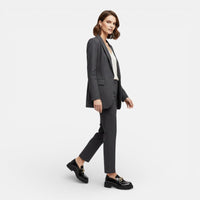 Mocassin femme plateforme noir – vue de dessus