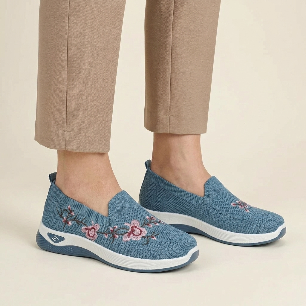 Mocassin Femme Tissu Imprimé Floral