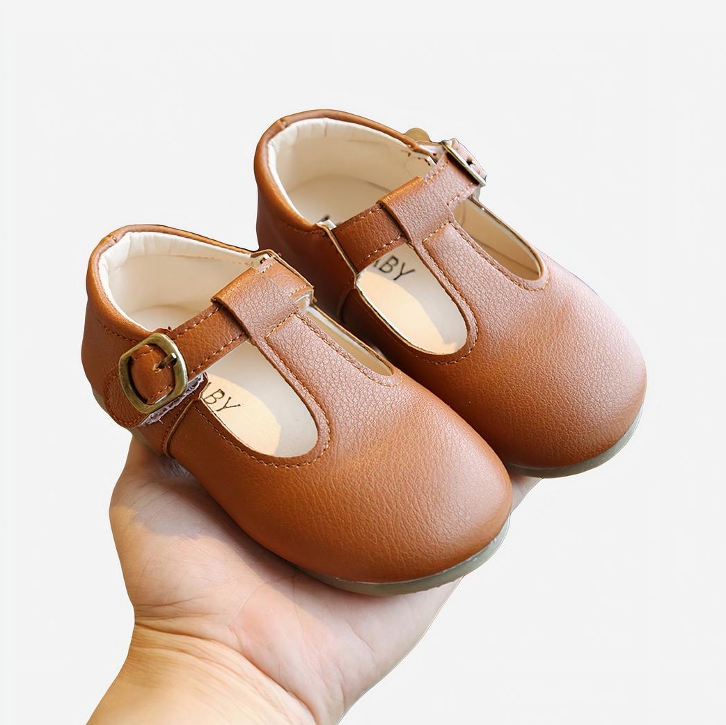 Mocassin Fille Cuir Solide