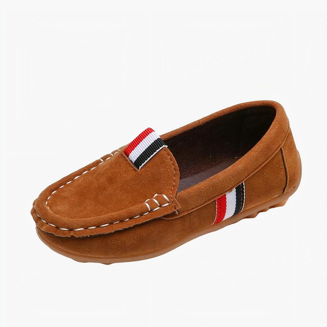 Mocassin Garçon Daim à Enfiler