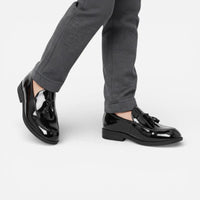 Mocassin garçon à gland noir – vue arrière