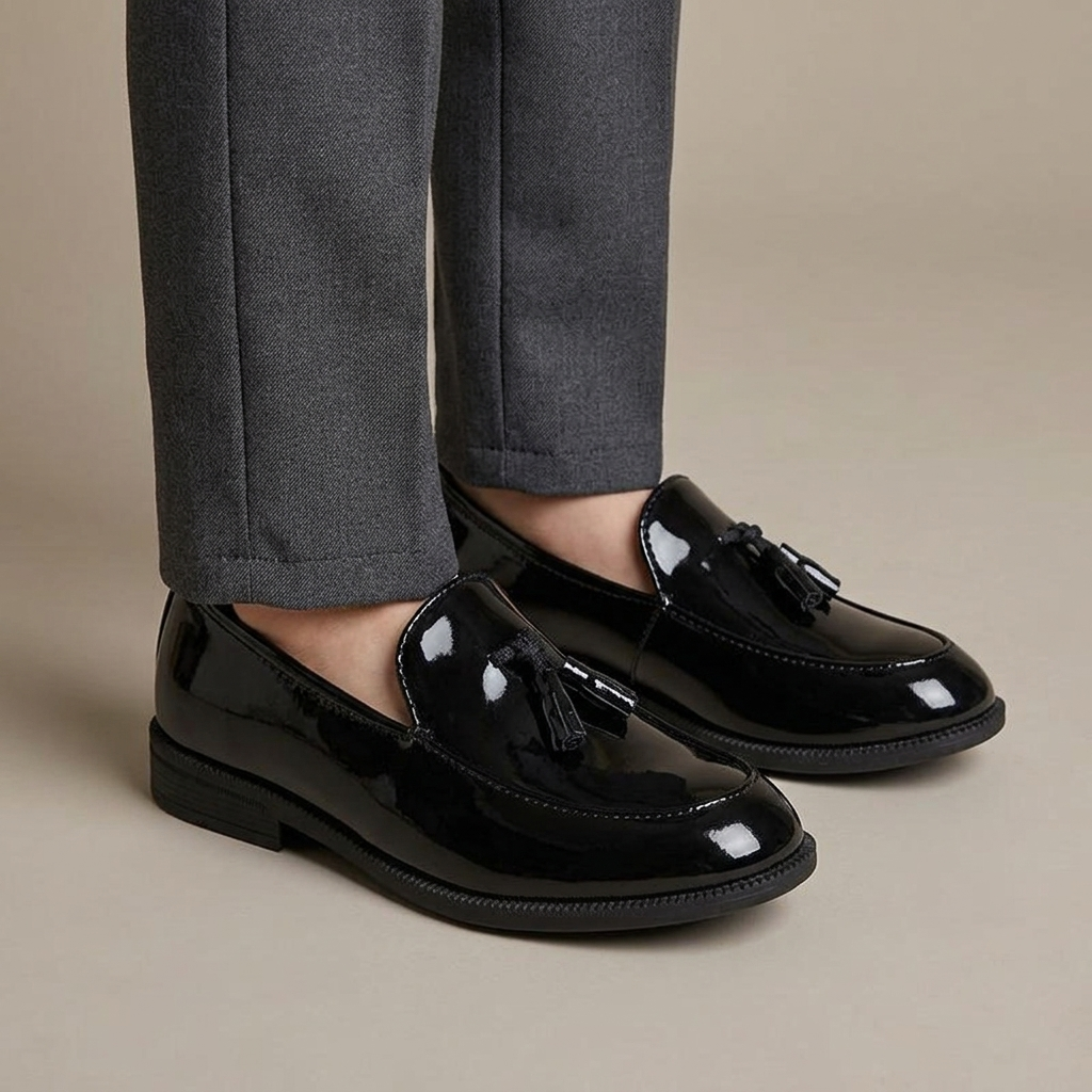 Mocassin Garçon Verni à Gland