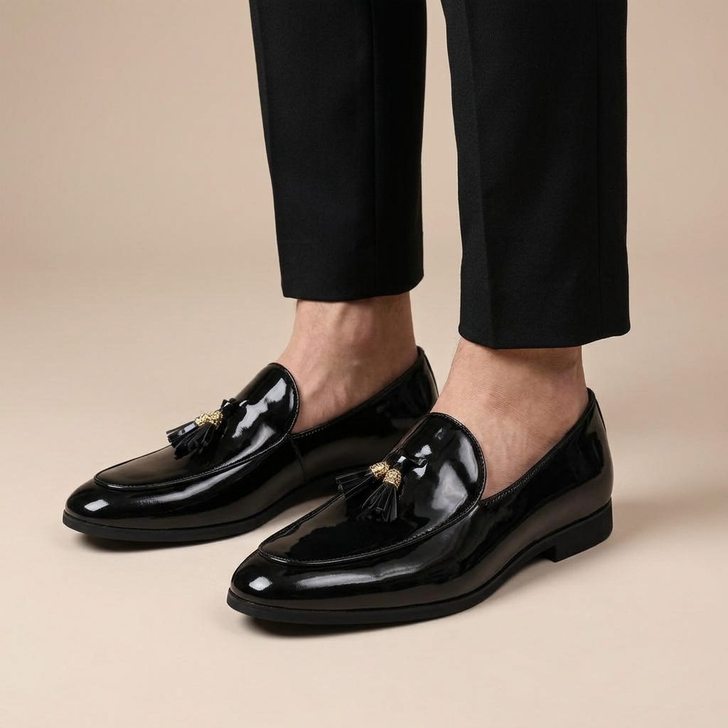 Mocassin Habillé Verni à Glands