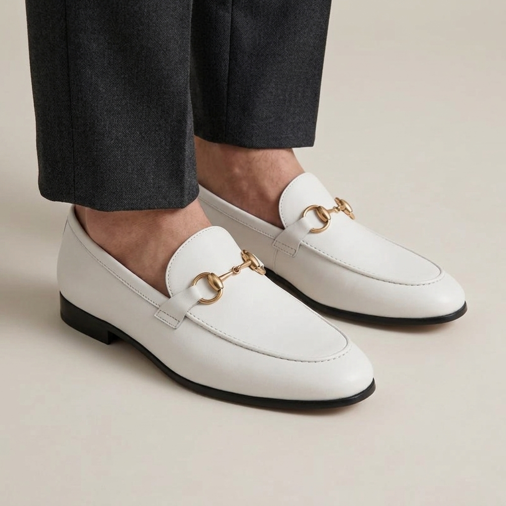 Mocassin Homme à Mors Doré et Boucle