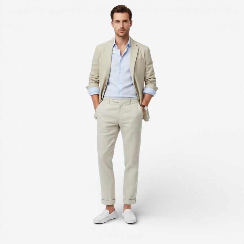 Mocassin homme bateau blanc – détail de la finition