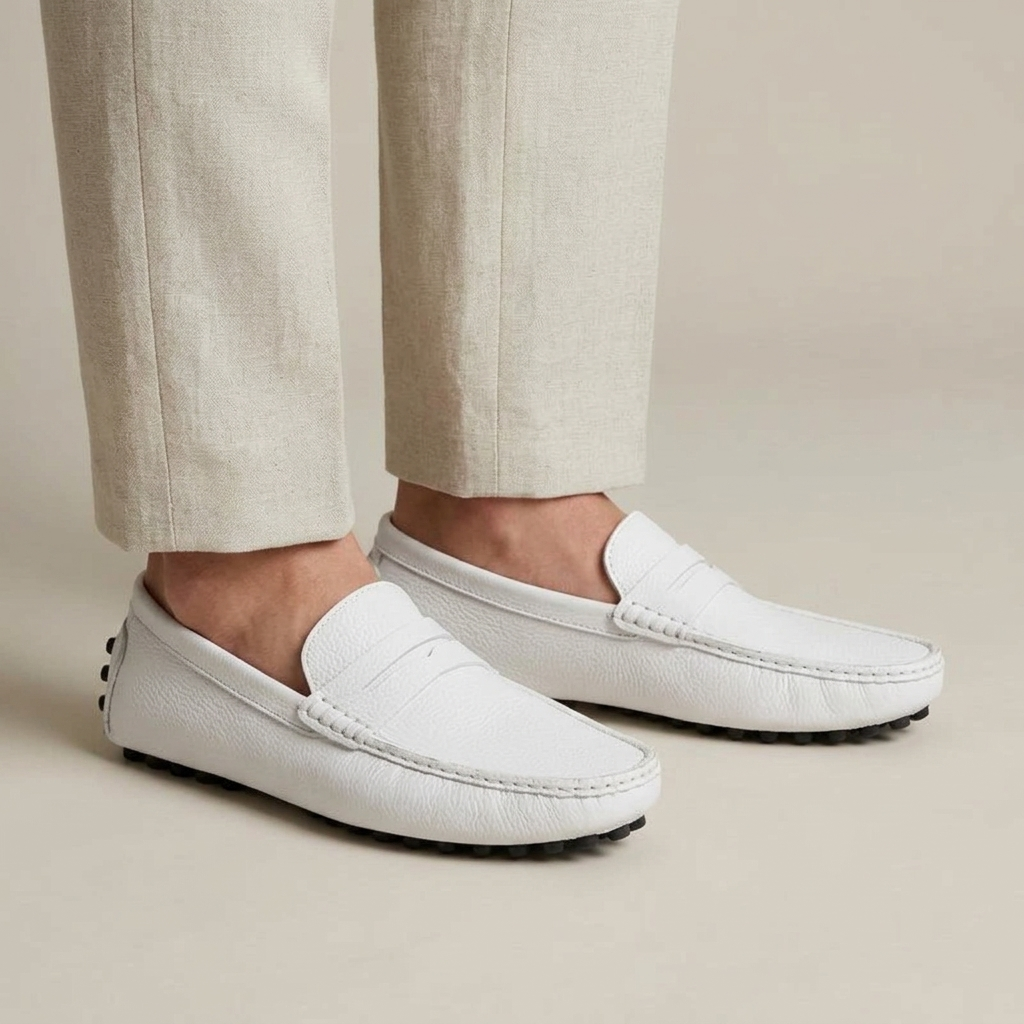 Mocassin Homme Bateau Cuir Verni