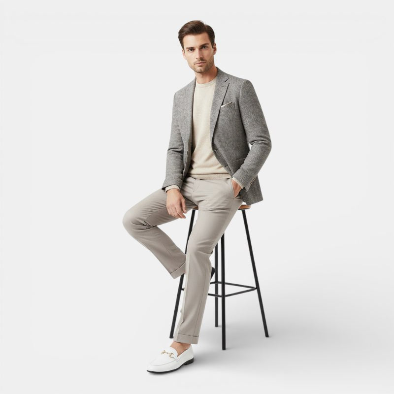 Mocassin homme mors doré blanc – vue arrière
