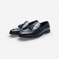 Mocassin homme à gland bleu marine – vue de la semelle
