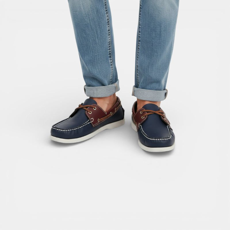 Mocassin homme bateau bleu marine – vue de dessus