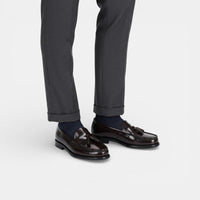 Mocassin homme à gland marron foncé – vue arrière