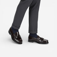 Mocassin homme à gland marron foncé – vue de la semelle